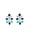 Ippolita 18k Polished Rock Candy Large Mobile Oval Earrings In Viareggio In Blue Pattern