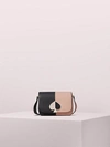 Kate Spade Nicola Bicolor Small Shoulder Bag In Black/flapper Pink