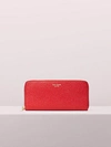 Kate Spade Margaux Slim Continental Wallet In Hot Chili