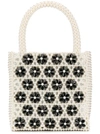 Shrimps Antonia Flower-beaded Top Handle Bag, Cream In Neutrals
