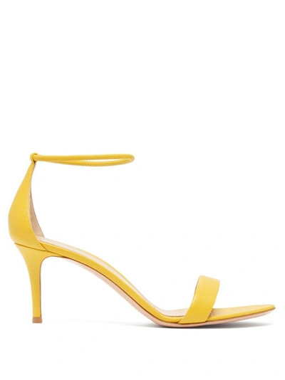 Gianvito Rossi Asia 70 Leather Sandals In Yellow