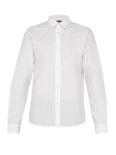 Apc Classic Cotton-poplin Shirt In White