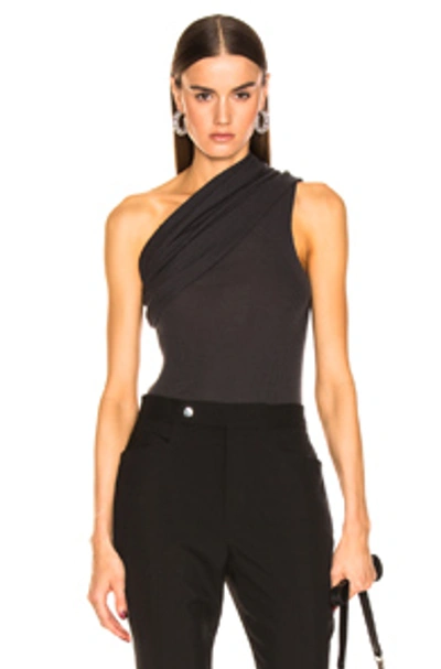 Rick Owens One Shoulder Top In Gray In Blujay
