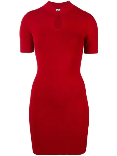Alexander Wang Stretch Jersey Dress In Red