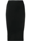 Joseph Side Buttons Pencil Skirt In Black