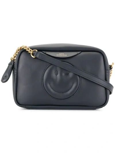 Anya Hindmarch Chubby Wink Crossbody Bag In Blue