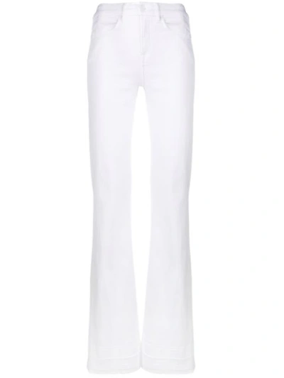 7 For All Mankind Mid Rise Flared Jeans In White