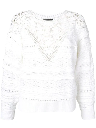 Isabel Marant Camden Knit Jumper In White