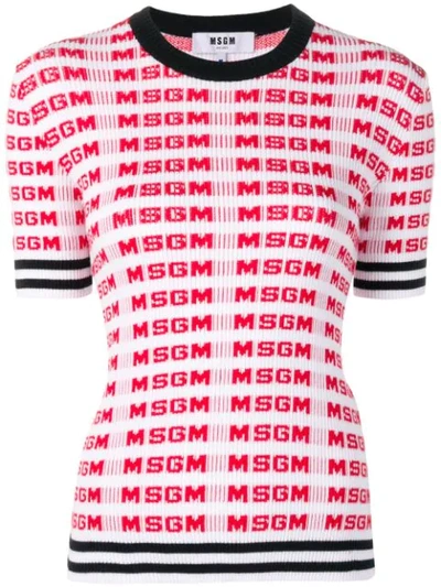 Msgm Sweater Cotton In White
