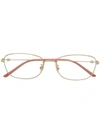 Gucci Square Glasses In Gold