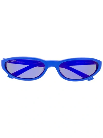 Balenciaga Women's Oval Sunglasses, 59mm In Blue