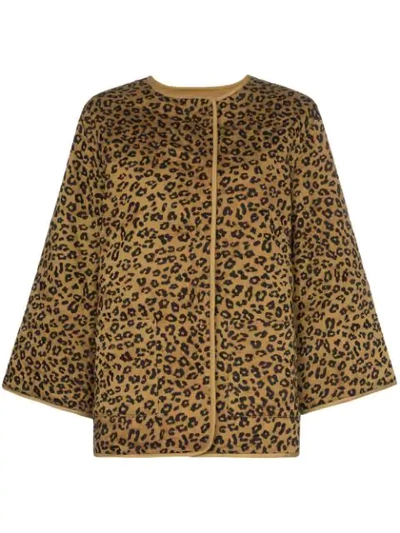 Mara Hoffman Haven Leopard Print Cotton Jacket In Brown