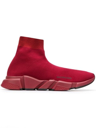 Balenciaga Speed Sock Sneakers In Red
