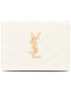 Saint Laurent Monogram Card Case In White