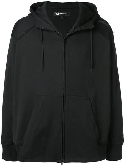 Y-3 Yohji Skull Zipped Hoodie In Black