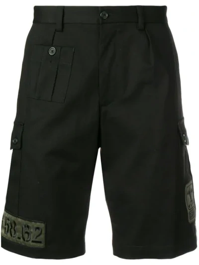Dolce & Gabbana Patch Detail Shorts In Black
