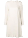 Red Valentino Peplum Hem Shift Dress In Neutrals