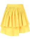 Ulla Johnson Tiered Gathered Skirt In Yellow