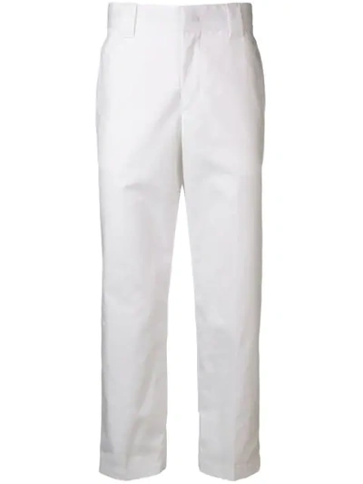 Msgm Straight-leg Trousers In White