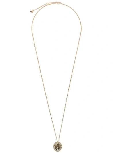 Alexander Mcqueen Spider Pendant Necklace In Gold