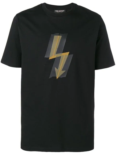 Neil Barrett Thunderbolt T-shirt In Black