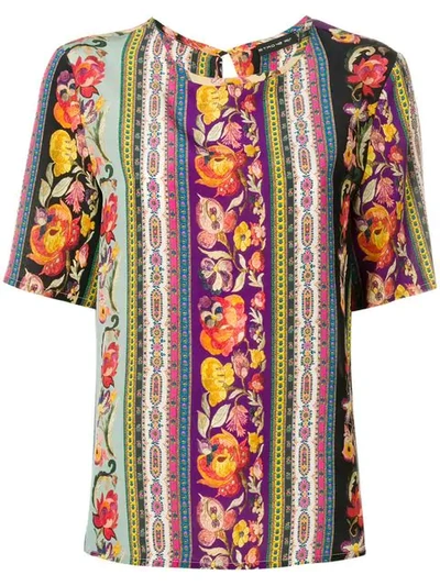Etro T-shirt Mit Print-mix In Purple