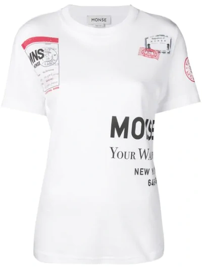 Monse Logo Stamp T In White