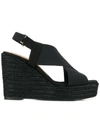 Castaã±er Federica Wedge Espadrilles In Black