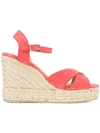 Castaã±er Blaudell Wedge Sandals In Pink