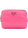 Prada Nylon Make-up Bag In Pink