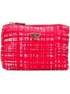 Prada Nylon Make-up Bag - Red