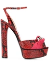 Casadei Flora Hydra Sandals In Red