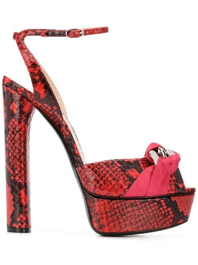 Casadei Flora Hydra Sandals In Red