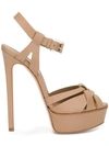 Casadei Flora Platform Sandals In Neutrals