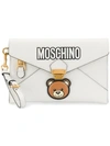 Moschino Teddy Bear Envelope Clutch In White