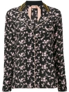 N°21 Floral Print Pyjama Shirt In Black