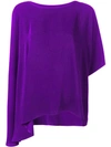 Mm6 Maison Margiela Oversized Asymmetric Tunic Top In Purple