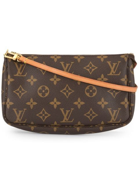 Pre-Owned Louis Vuitton Pre-owned Pochette Accessoires Monogram Handbag In Brown | ModeSens