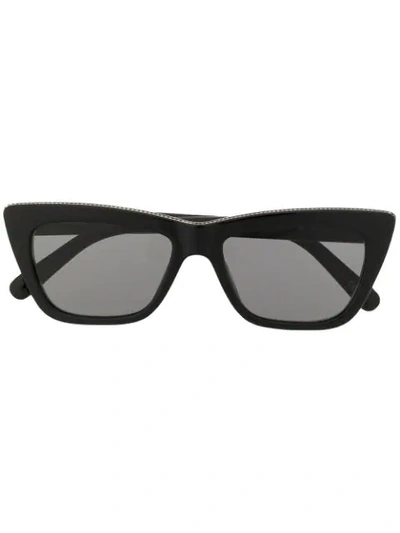 Stella Mccartney Chain Detail Square Sunglasses In Black