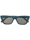 Stella Mccartney Chain Detail Square Sunglasses In Blue