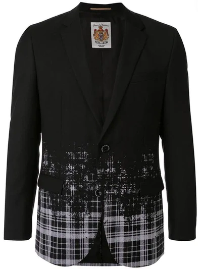 Education From Youngmachines Faded Pattern Blazer In Black