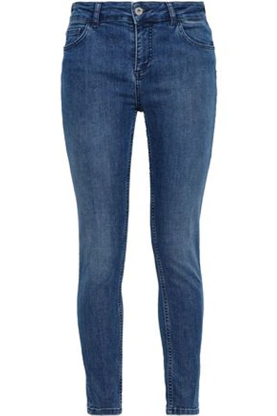 Claudie Pierlot Woman Faded High-rise Skinny Jeans Mid Denim