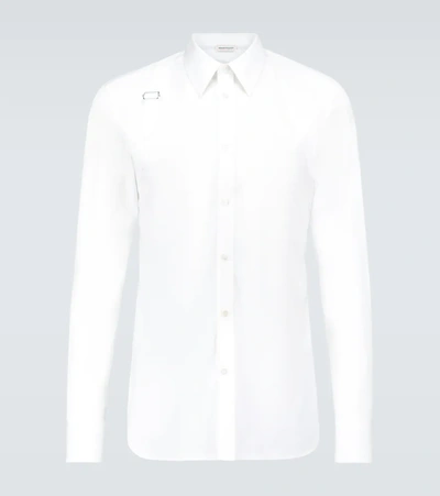 Alexander Mcqueen White Cotton Poplin Harness Shirt