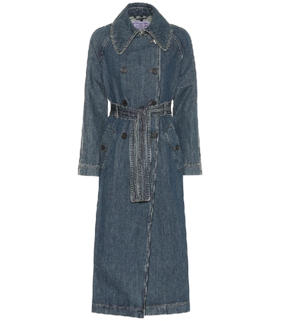 Alexa Chung Alexachung Woman Denim Trench Coat Mid Denim In Blue