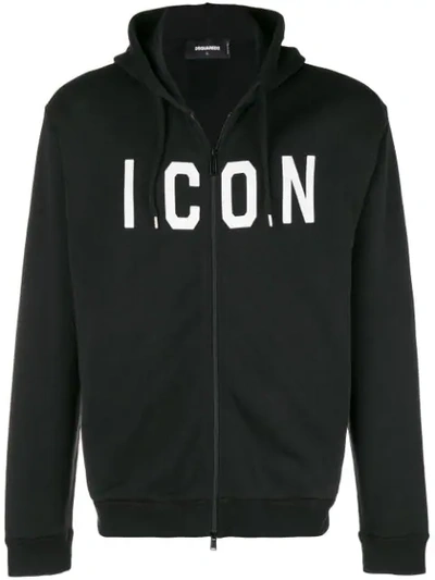 Dsquared2 Hoodie With Icon Print In Black