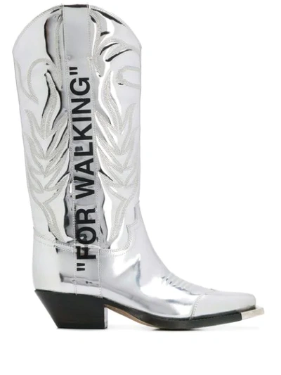 【関税込み】off-white 'For Walking' boots Off-White For Walking レザーブーツ | ブラック | FARFETCH JP