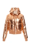 Off-white Metallic Down Jacket In Brown