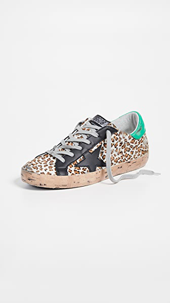 Golden Goose Superstar Leopard-print Low-top Calf-hair Trainers In Brown |  ModeSens