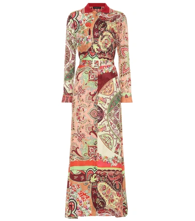 Etro Printed Silk-blend Maxi Dress In Multicoloured
