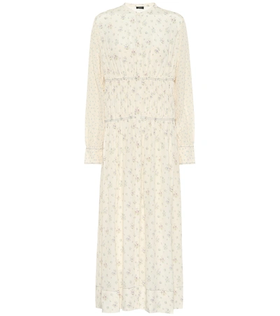 Joseph Tala Floral-printed Silk Dress In White